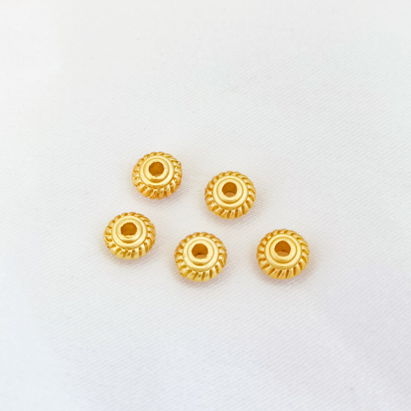 50 kom. 5 mm UFO spacer perle, boja starog zlata, za ručno izrađene narukvice i DIY nakit