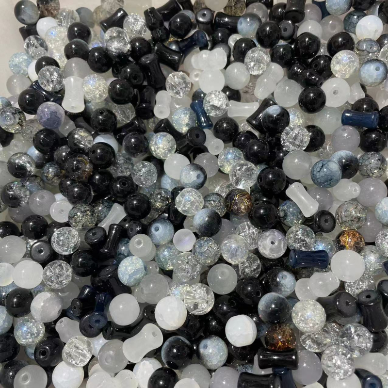 Mješavina boja staklenih perli različitih boja, labave perle za DIY narukvice, okrugle staklene perle za dodatke za kosu