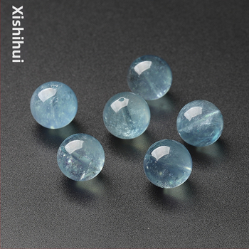 Prirodne crne i plavo svijetle akvamarin kristalne kuglice, 8 mm, slobodne perle za DIY narukvice i ogrlice