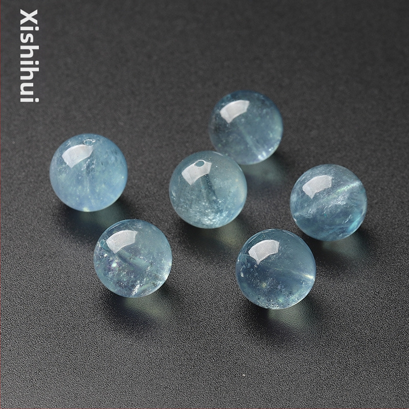 Prirodne crne i plavo svijetle akvamarin kristalne kuglice, 8 mm, slobodne perle za DIY narukvice i ogrlice