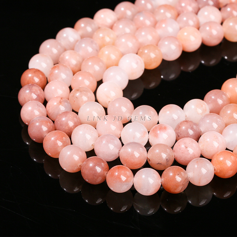 Jingde Jewelry Prirodne jade kuglice Peach Blossom Jade — okrugle perle za ručnu izradu nakita DIY