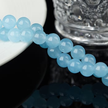 Kalcedonske kuglice svijetlo plave boje za DIY nakit, 8 mm