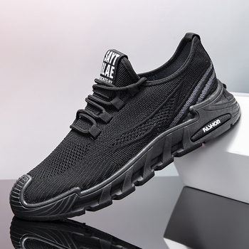 Férfiaknak Fly-Knit légáteresztő hálós sportcipő, könnyű, alacsony fazonú nyári cipő