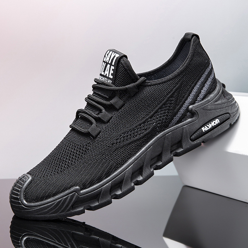 Férfiaknak Fly-Knit légáteresztő hálós sportcipő, könnyű, alacsony fazonú nyári cipő