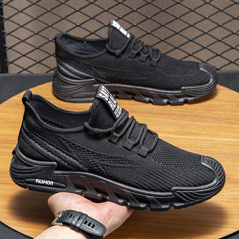 Férfiaknak Fly-Knit légáteresztő hálós sportcipő, könnyű, alacsony fazonú nyári cipő