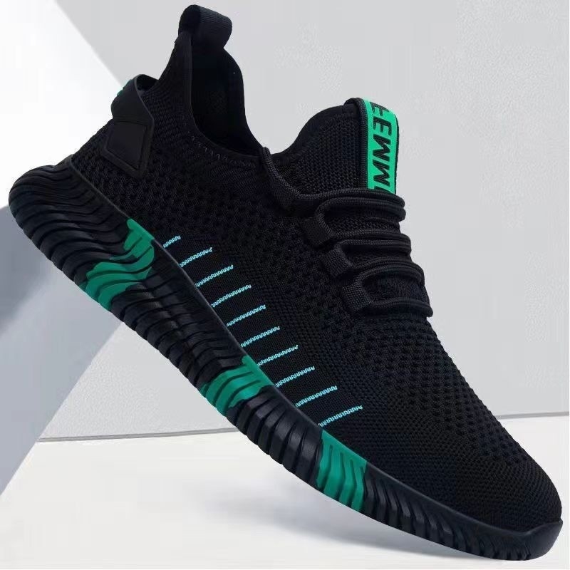 Мъжки спортни обувки Flyknit с мрежеста горна част, проветриви леки обувки за бягане, пролет-лято 2026