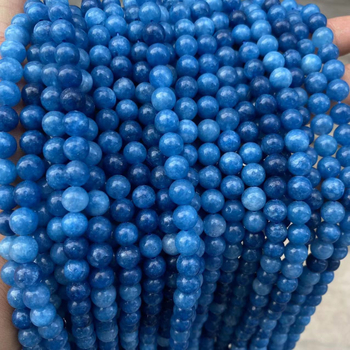 Plave kristalne okrugle perle i plave Blue Goldstone slobodne perle za DIY nakit, komponenti za narukvicu, 8 mm