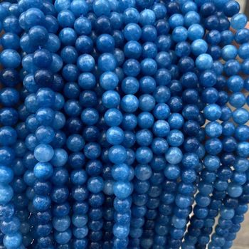Plave kristalne okrugle perle i plave Blue Goldstone slobodne perle za DIY nakit, komponenti za narukvicu, 8 mm