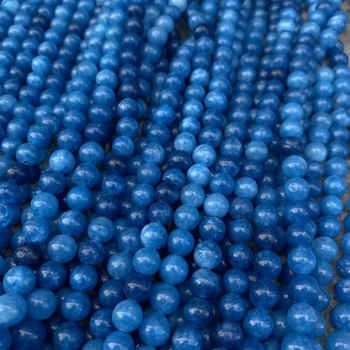 Plave kristalne okrugle perle i plave Blue Goldstone slobodne perle za DIY nakit, komponenti za narukvicu, 8 mm