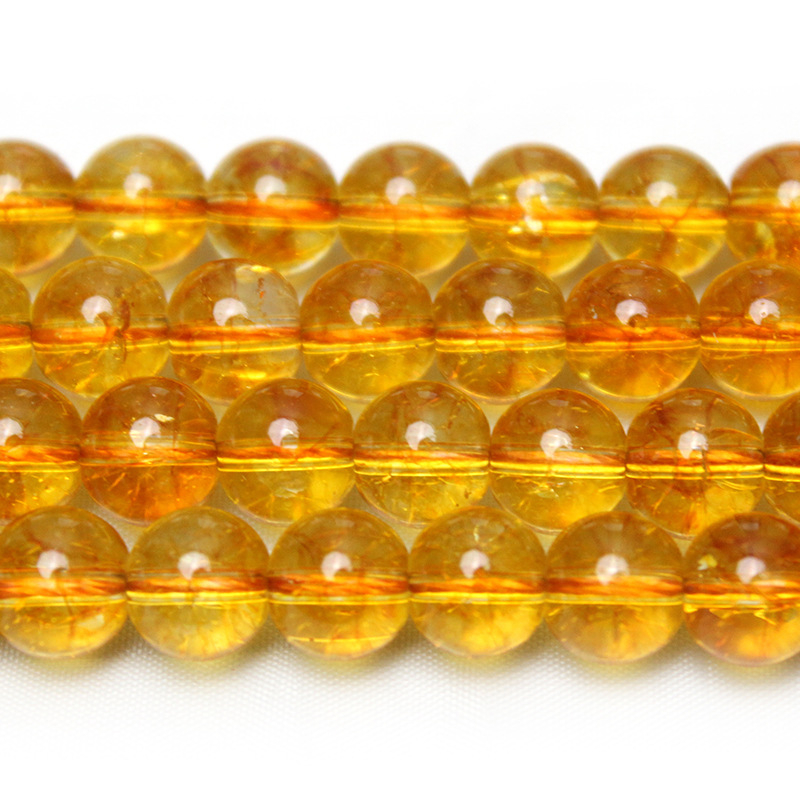 8 mm tamnožute kružne kuglice od umjetnog kristala s efektom pukotina, labave perle za DIY narukvicu
