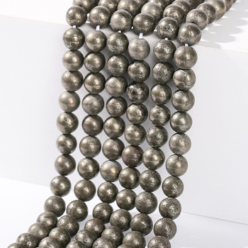 Prirodne pirite kuglične perle 8 mm – perle od rude bakra za izradu DIY nakita