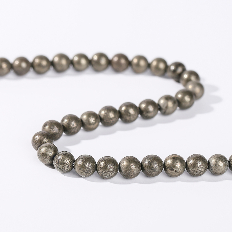 Prirodne pirite kuglične perle 8 mm – perle od rude bakra za izradu DIY nakita