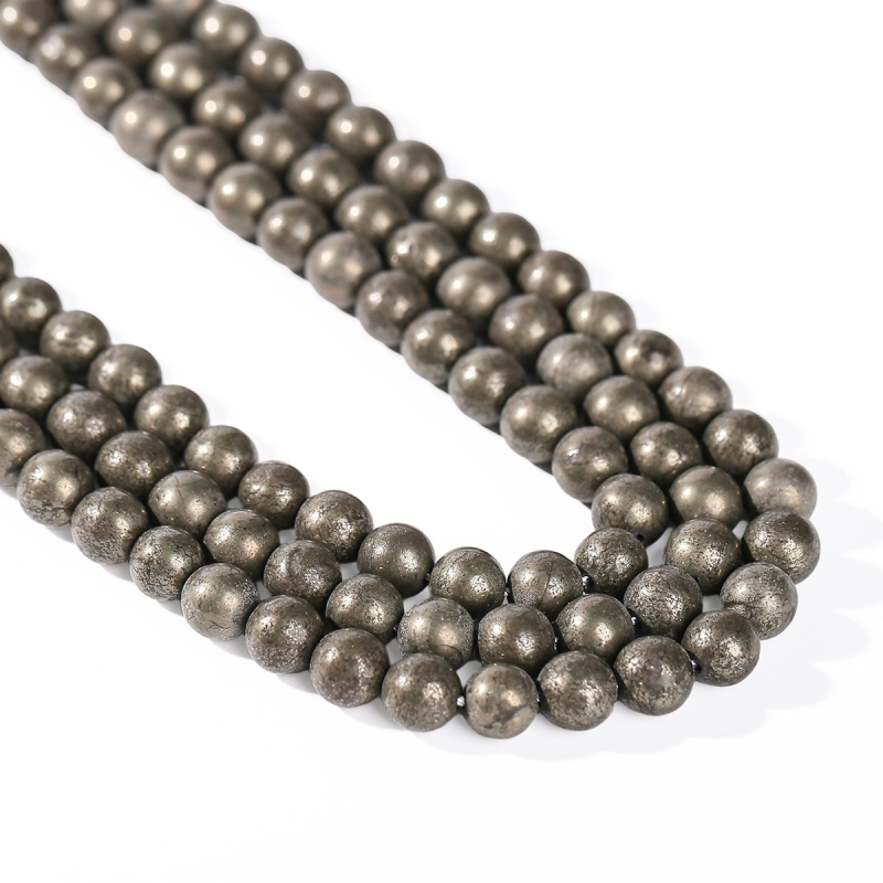 Prirodne pirite kuglične perle 8 mm – perle od rude bakra za izradu DIY nakita