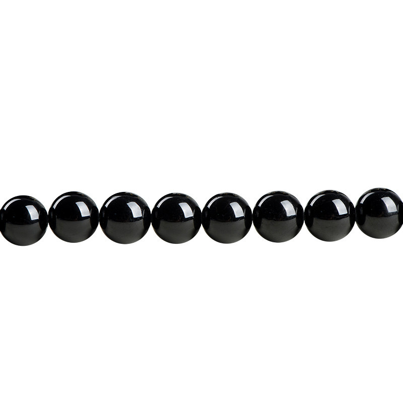Jiuya Crystal Prirodne 7A Crne turmalinske perle za DIY nakit, labave perle, poluproizvodi