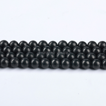 Prirodni kristal grafitni kamenčići – okrugle perle 8 mm, perforirane, za DIY nakit, poluproizvodi