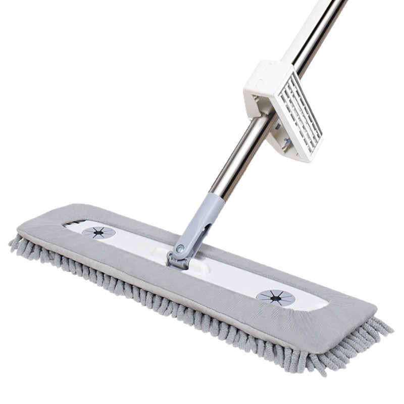 Chenille plosnati mop za drvene podove, bez dodira rukama, debele dlačice, duge dlačice, glava 45 cm, čišćenje u jednom koraku