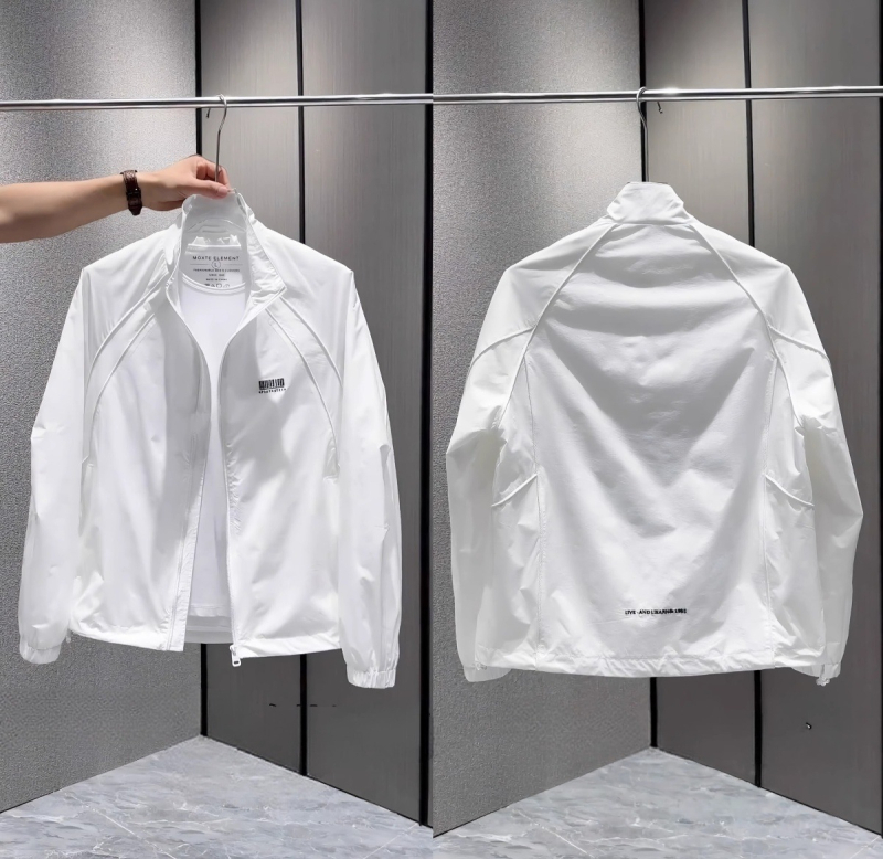 Férfi dzseki álló gallérral, új 2024-es modell, modern workwear-stílusú, hétköznapi kültéri felső