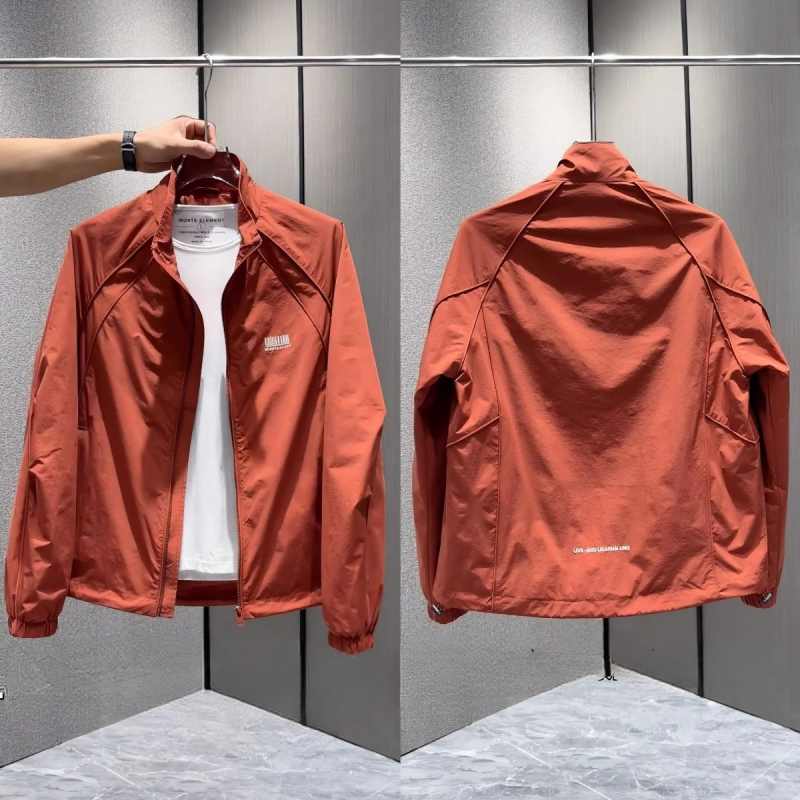 Férfi dzseki álló gallérral, új 2024-es modell, modern workwear-stílusú, hétköznapi kültéri felső