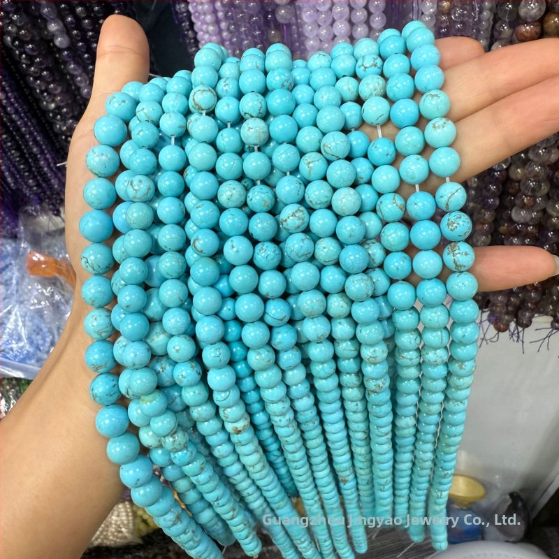 Slobodne turkizne perle, prirodno optimizirane, plave i zelene nijanse, za DIY nakit, okrugle polufabrikati perle