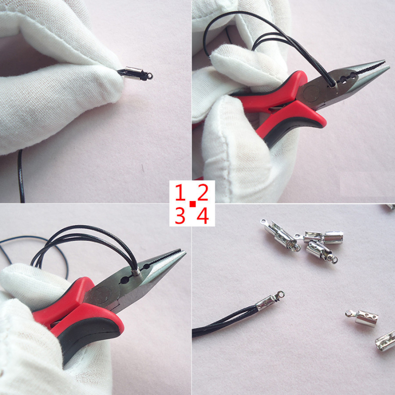 DIY set za izradu nakita s alatima: kliješta i metalni dijelovi za izradu narukvica i ogrlica, metalni spojni prsteni i zatvarač tip lobster clasp