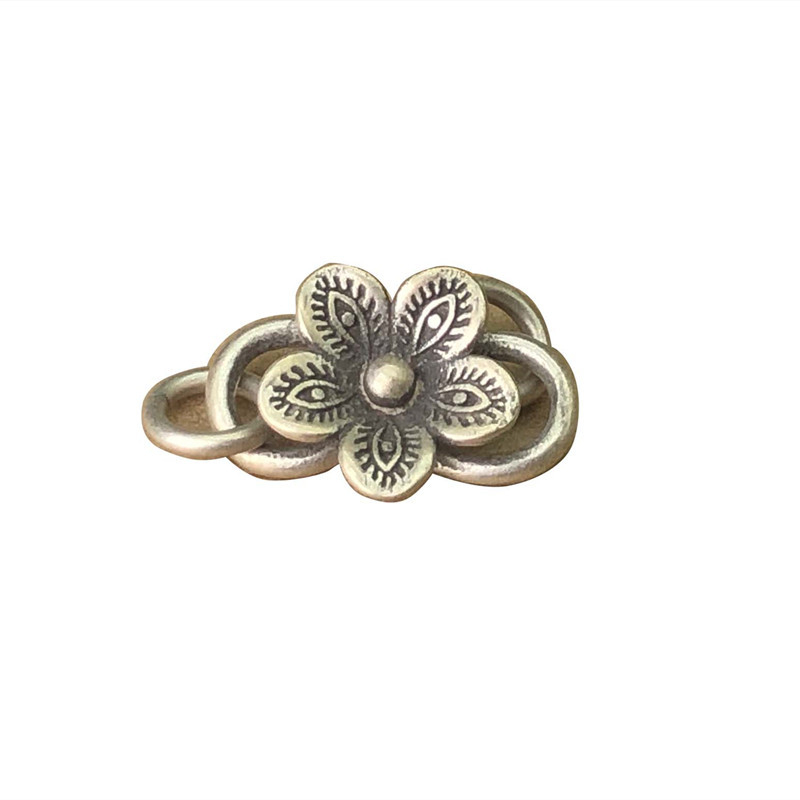 S925 srebro Plum Blossom S kopča – vintage spojka za narukvicu i ogrlicu, pleteni najlonski konac DIY dodatak