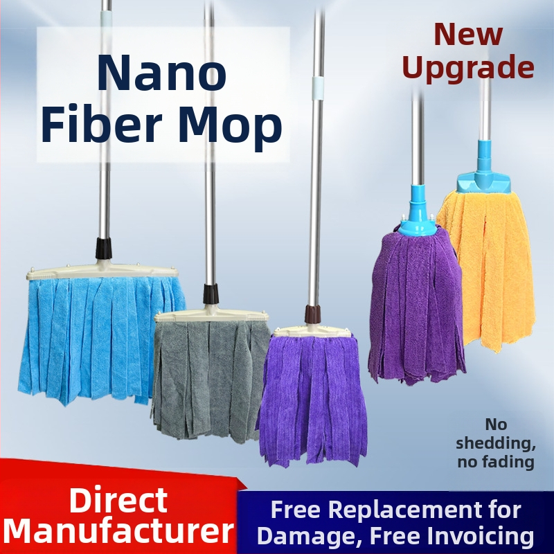 Premium mop s širokom glavom za suho i mokro čišćenje u kućanstvu, ručno izrađeni drveni podni mop – tradicionalni dizajn