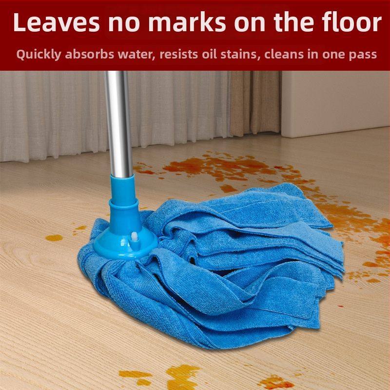 Premium mop s širokom glavom za suho i mokro čišćenje u kućanstvu, ručno izrađeni drveni podni mop – tradicionalni dizajn