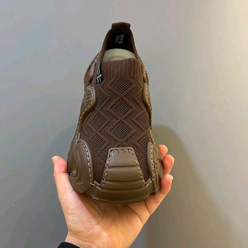 Pantofi sport pentru bărbați, cu partea superioară din plasă respirantă, slip-on, ușori și versatili, talpă groasă