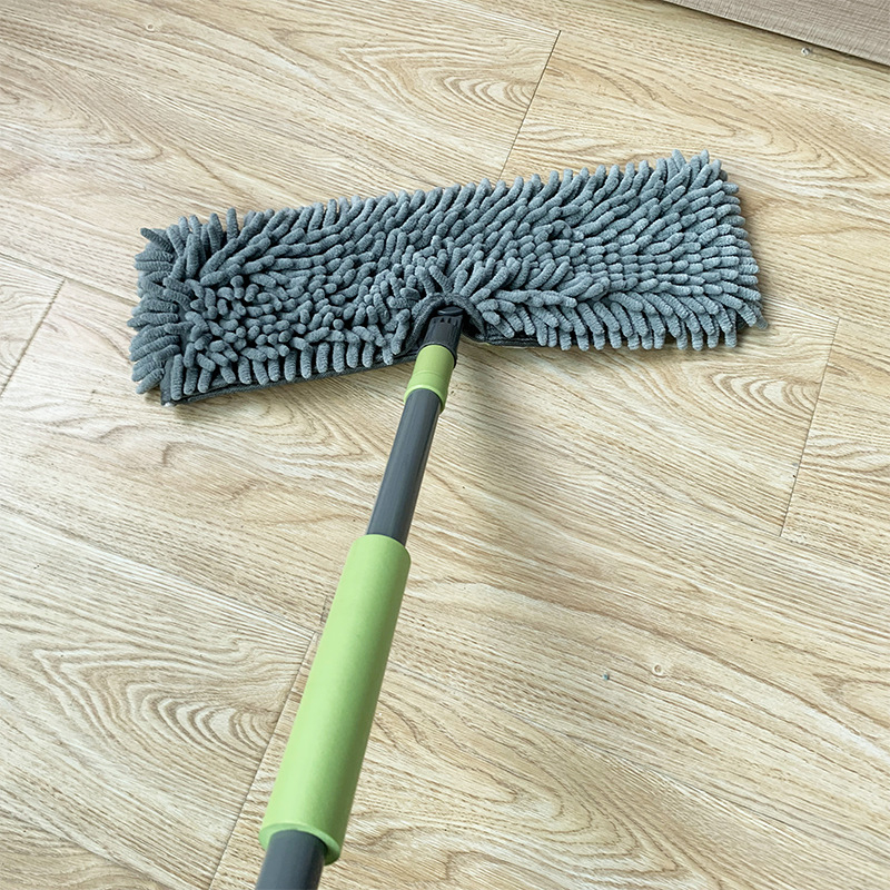 Dvostrani Chenille mop za kućnu uporabu, plosnati mop s teleskopskom drškom od 120 cm, čišćenje bez dodira rukama
