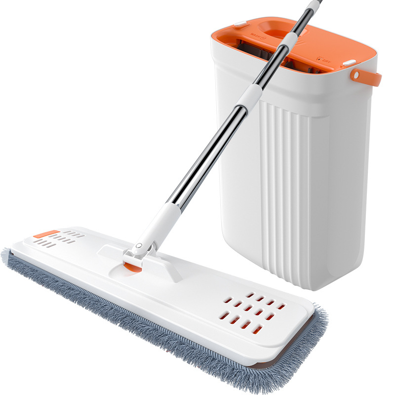 OEM prilagođeni plosnati mop s kantom – čišćenje bez dodira, dvostruki mop, ultra-fina vlakna