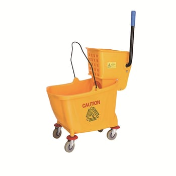 Kofa za mop, tvornički prilagođena, s bočnim pritiskom za iscijeđivanje vode, kapaciteti 20 L/32 L/36 L, za komercijalnu upotrebu