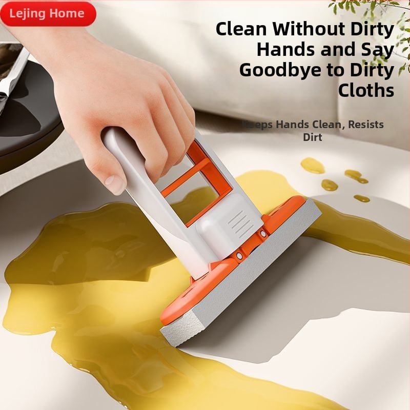 Mini kuchynský mop so špongiou, ručne ovládaný, absorbujúci čistiaci nástroj