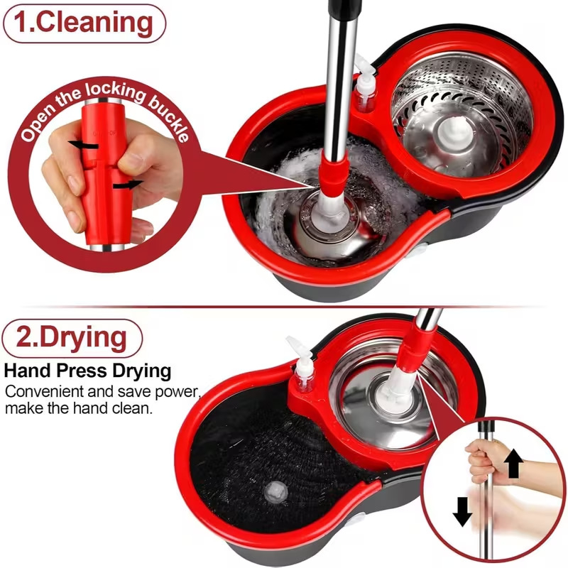 Set mikrofiber mop i kanta s 360° rotacijom