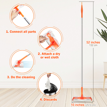 Jednorázový elektrostatický mop na prach, kompaktný plochý mop