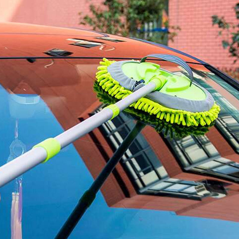 Chenille mop za pranje automobila s teleskopskom šipkom – višenamjenski alat za čišćenje i zamjenjiva glava