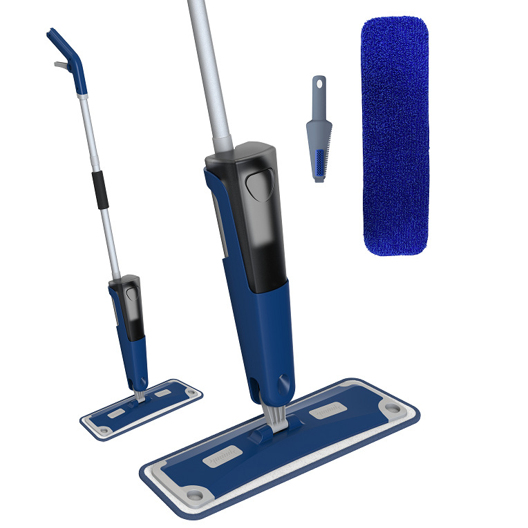 Spray mop za kućne drvene podove s dezinfekcijom, bez dodirivanja rukama, mokro i suho korištenje, mikrovlakna upijaju vodu i štite namještaj