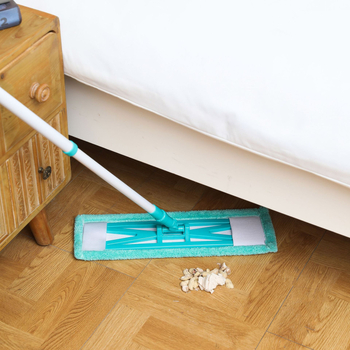 Ploški mop s X-oblikom glave za kućnu upotrebu, koralni velur, ultra-fina vlakna, teleskopska drška 69/120 cm