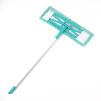 Ploški mop s X-oblikom glave za kućnu upotrebu, koralni velur, ultra-fina vlakna, teleskopska drška 69/120 cm