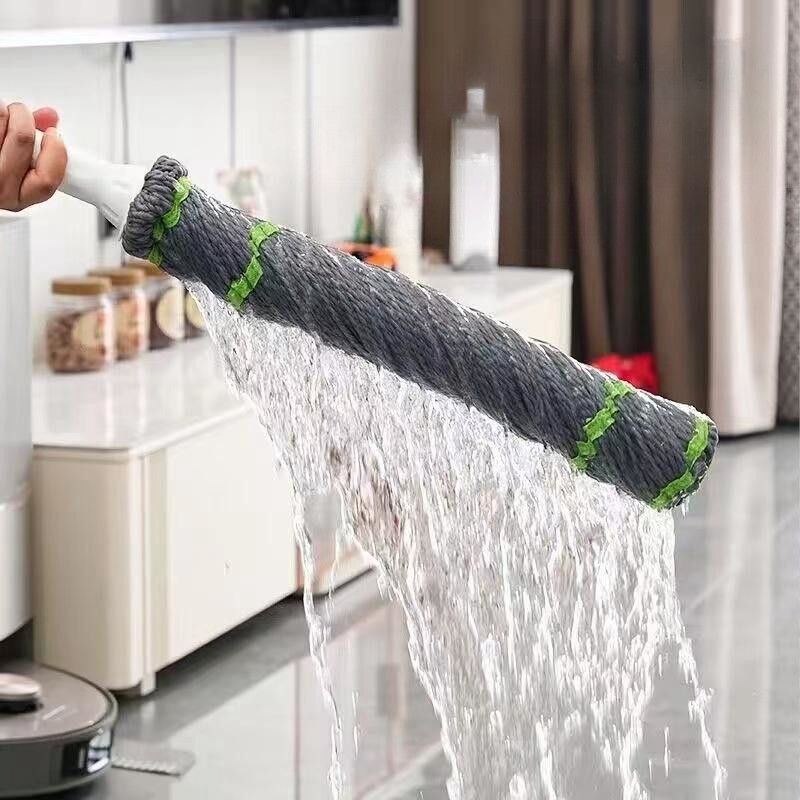 Prilagođeni pamukasti mop za ručno pranje, mop sa samocijeđenjem, suhi mop za pod, vlaknasta visoka upijnost