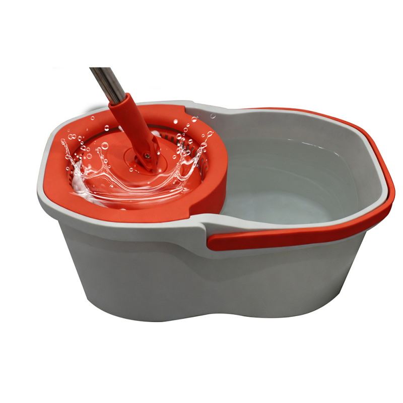 Sve-u-jednom prijenosni okretni mop set s produženom drškom od 130 cm i lakom kantom od 620 g