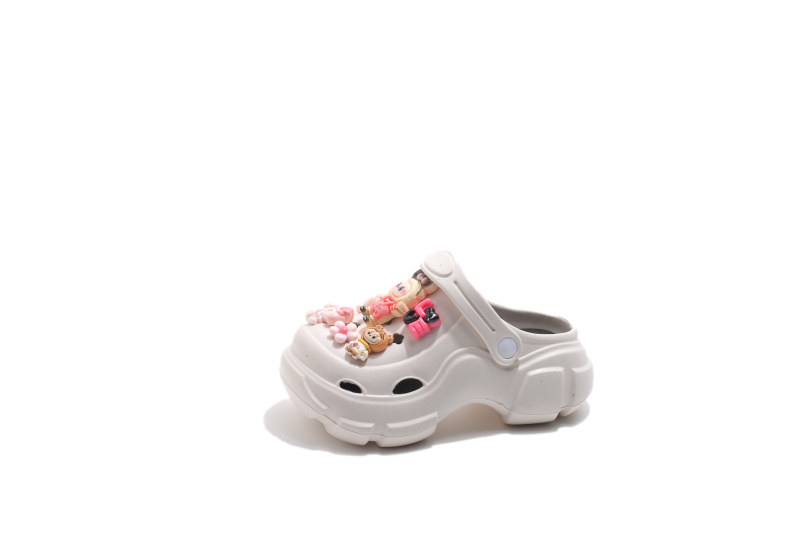 Gyermekeknek készült perforált cipő Kuromi és Cinnamoroll nyuszikkal, több elemből álló dizájn, kényelmes, két módon hordható