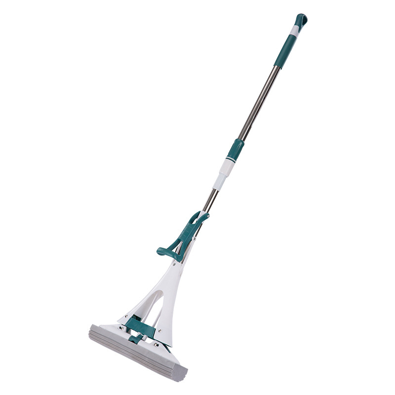 Prilagođeni veliki mop promjera 38 cm za kućnu upotrebu, pranje bez dodirivanja, spužvasti mop, dvostruka primjena za suho i mokro, produživač ručice