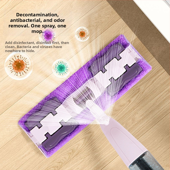 Prilagođeni sprej mop s klipom za tkaninu, za kućnu upotrebu, velika ravna rotirajuća glava, klip za ručnike, krpe za čišćenje i papirnate maramice za prašinu.