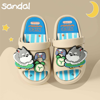 Dječje sandale u Crocs stilu za ljeto, mekana potplata, cartoon DIY dizajn, unisex, za vrtić, za vanjsku upotrebu