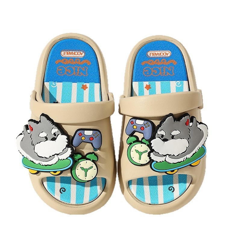 Dječje sandale u Crocs stilu za ljeto, mekana potplata, cartoon DIY dizajn, unisex, za vrtić, za vanjsku upotrebu