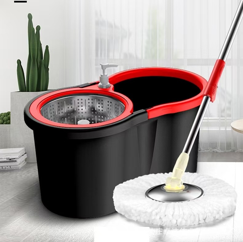 Premium set mop i kante za kućnu upotrebu, mop s dvostrukim pogonom i rotirajućim iscijeđivanjem