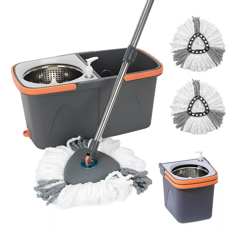 Odvojivi trokutasti spin mop s rotirajućim kantom, sklopivi set mopova