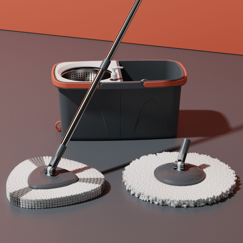 Odvojivi trokutasti spin mop s rotirajućim kantom, sklopivi set mopova