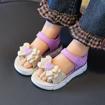 Dječje princeza sandale za djevojčice, ljetne dvobojne sandale, mekana potplata, protuklizno, Velcro zatvarač