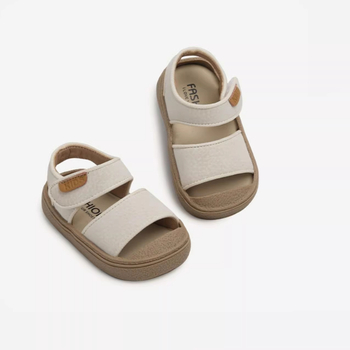 Unisex dječje sportske sandale za bebe i djecu, ljeto 2026, zatvoren prst, gumeni potplat, Velcro, PU gornji dio, jednobojno